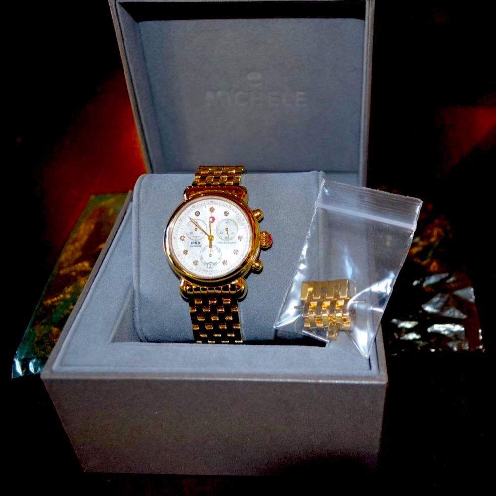 Michele CSX36 Watch Gold Tone MWO3M00A9046